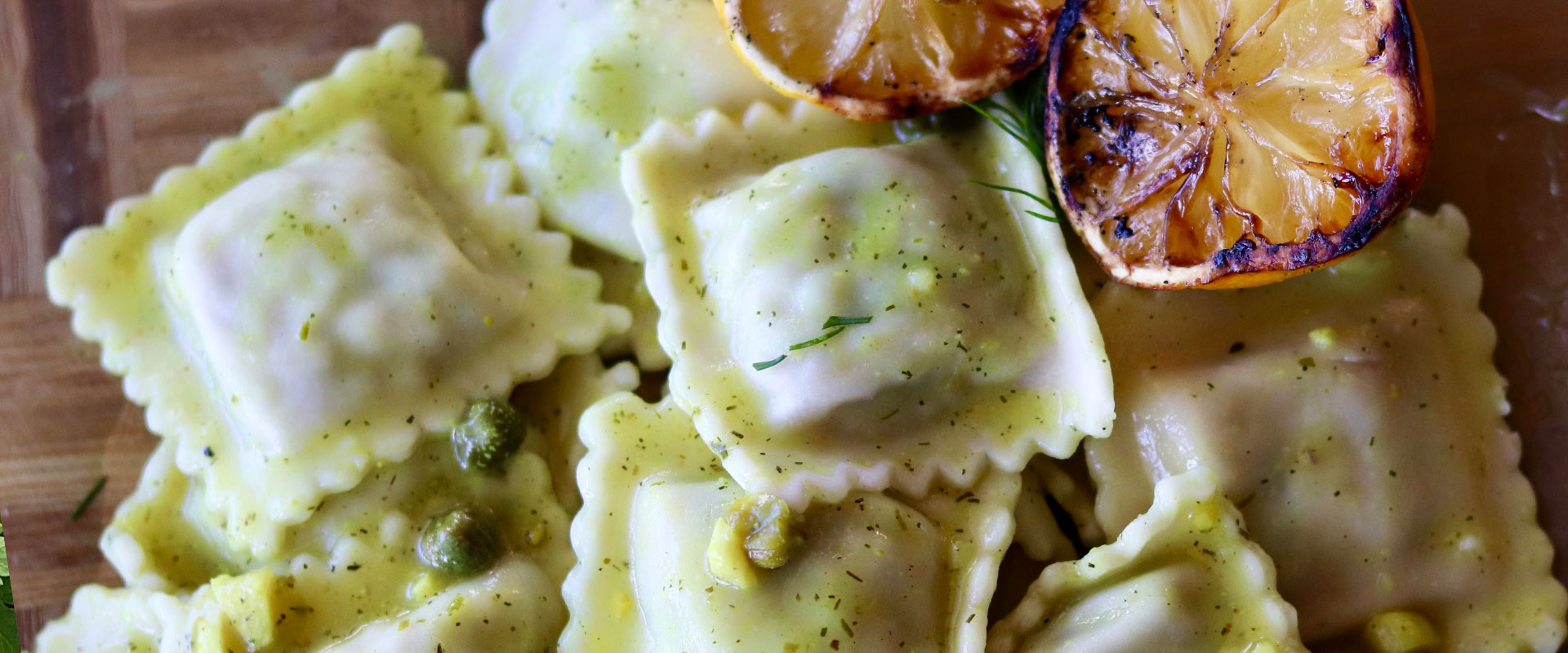 paow! chickn and spinach ravioli